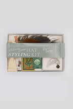 Nature Lover Hat Styling Kit - Silver Leaf Brooch