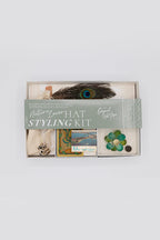 Nature Lover Hat Styling Kit - Green Flower Brooch
