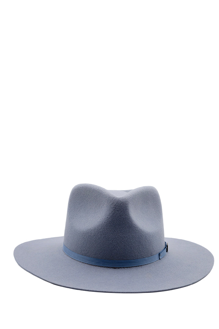 Landry Short-Brim Wool Hat - Dusty Blue