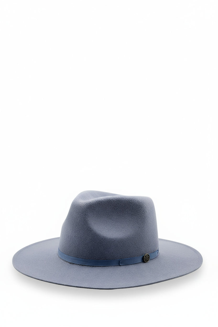 Landry Short-Brim Wool Hat - Dusty Blue