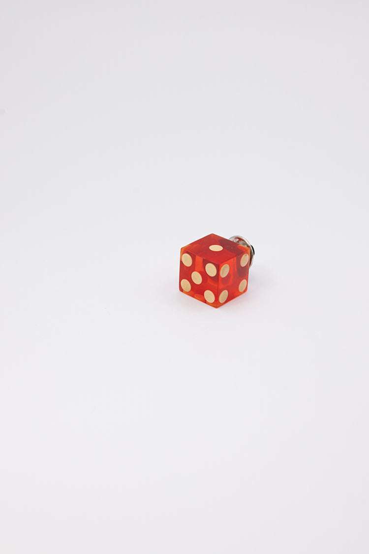 Vintage Dice Hat Pin - Red