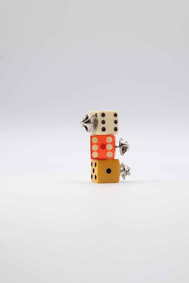 Vintage Dice Hat Pin - Red