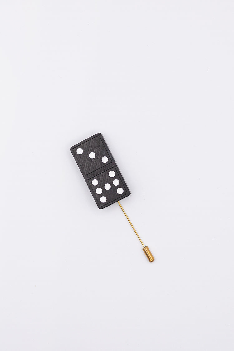 Domino Hat Stick Pin - Black