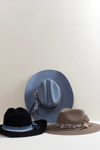 One-of-a-Kind Custom Wide-Brim Hat - Brown