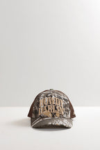 Camouflage and brown embroidered trucker cap with 'Howdy Darlin'' text -FleaStyle