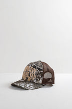 Camouflage and brown embroidered trucker cap with 'Howdy Darlin'' text -FleaStyle