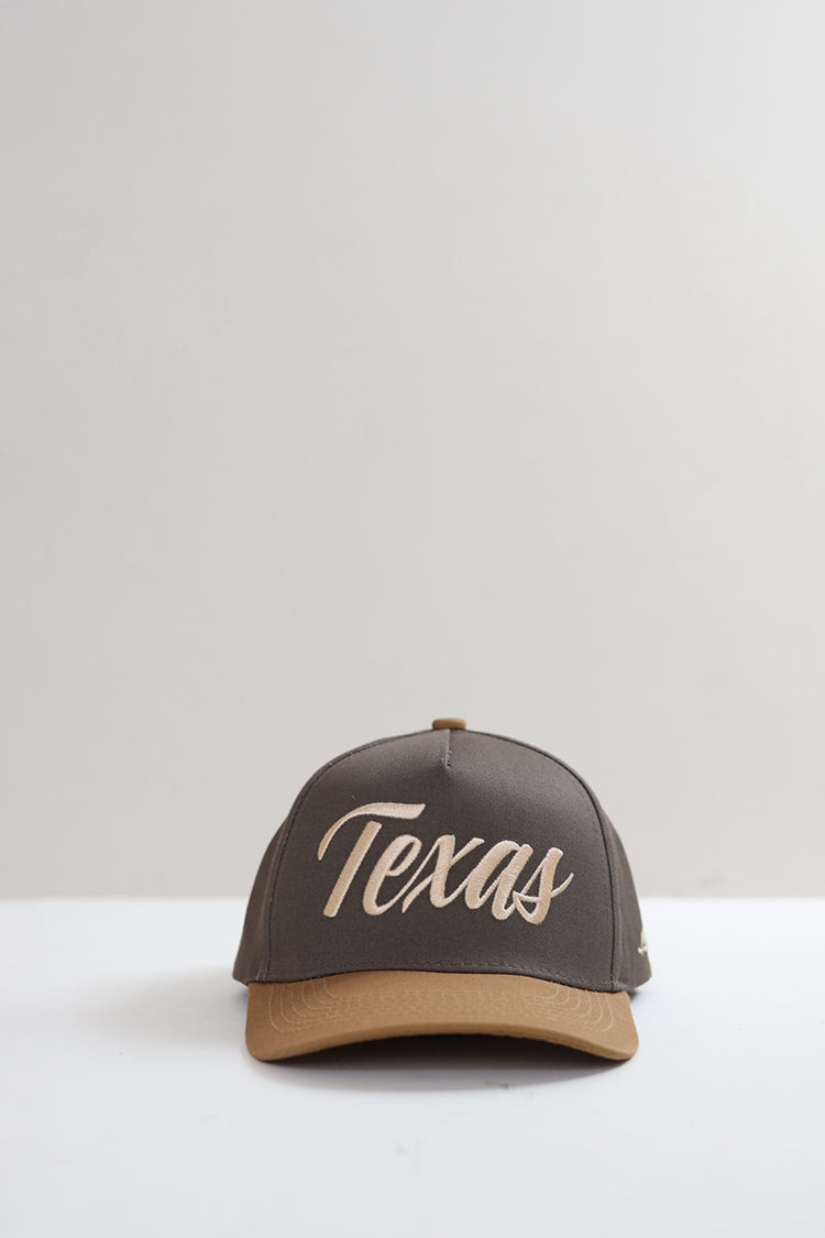 Texas Embroidered Trucker Hat - Gold/Olive-FleaStyle
