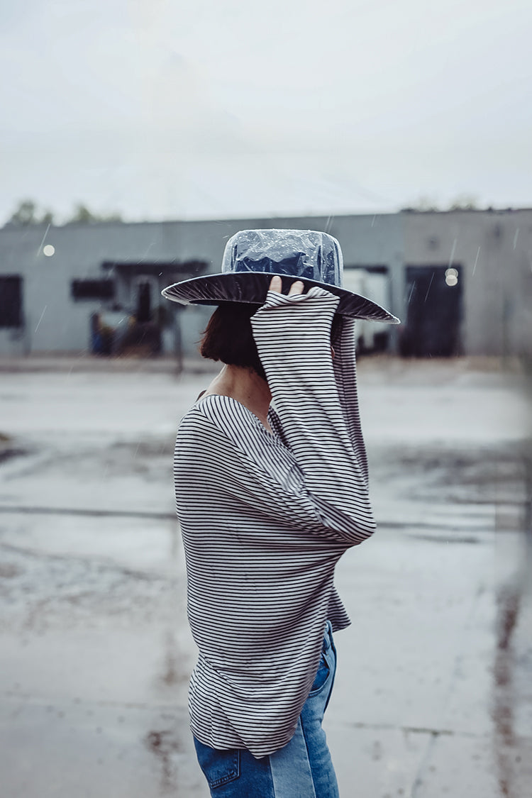 Reusable Hat Poncho for wool cowboy and flat brim hats-FleaStyle