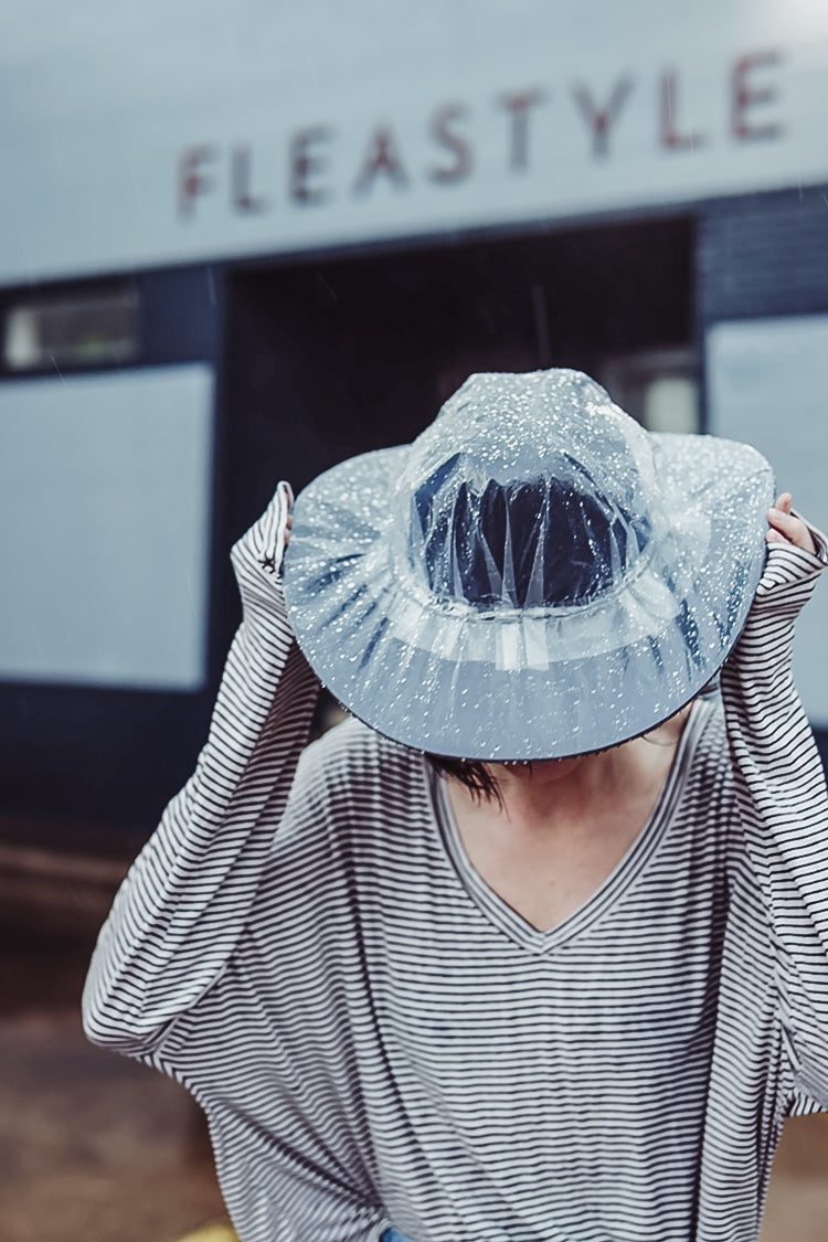 Reusable Hat Poncho for wool cowboy and flat brim hats-FleaStyle