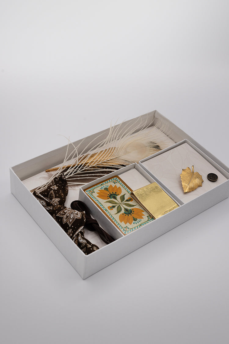 Bohemian Hat Styling Kit - Gold Leaf Brooch