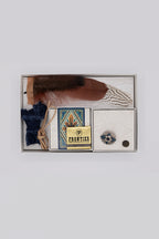 Western-Hat-Styling-Kit-Blue-Flower-Brooch includes hat bands, feathers and vintage playing cards and matches -Fleastyle-Original Hat Bar