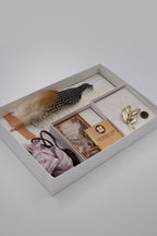 Western-Hat-Styling-Kit-Gold-4-Leaf-Brooch includes hat bands, feathers, vintage playing cards and matches -Fleastyle-Original Hat Bar