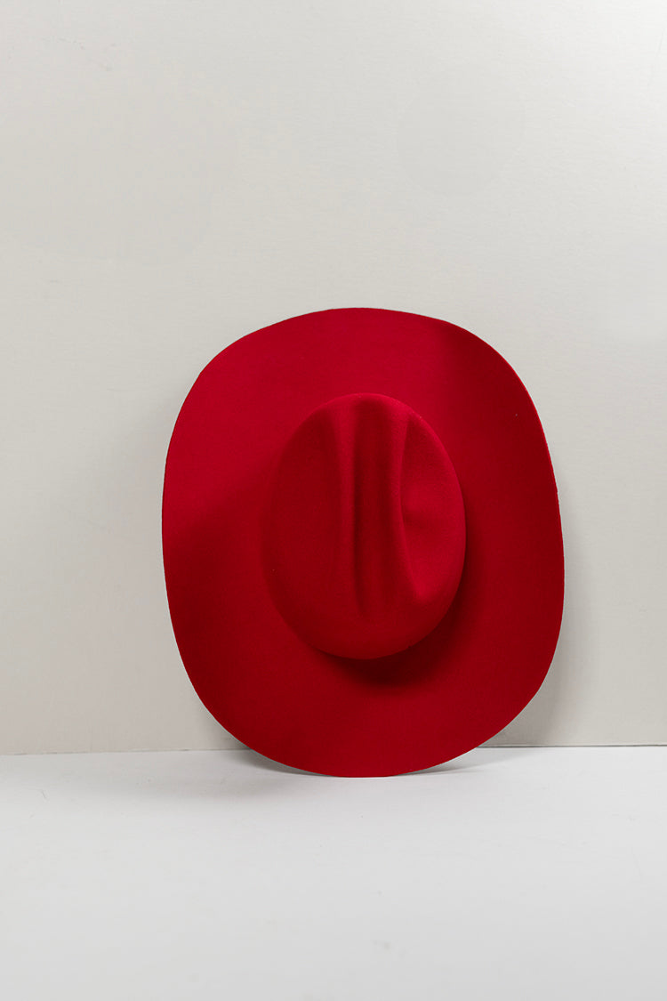 Rider Wool Cowboy Hat - Red-FleaStyle