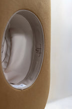 Classic curled-brim hat Tex Cowboy Wool Hat - Camel for man and woman-FleaStyle