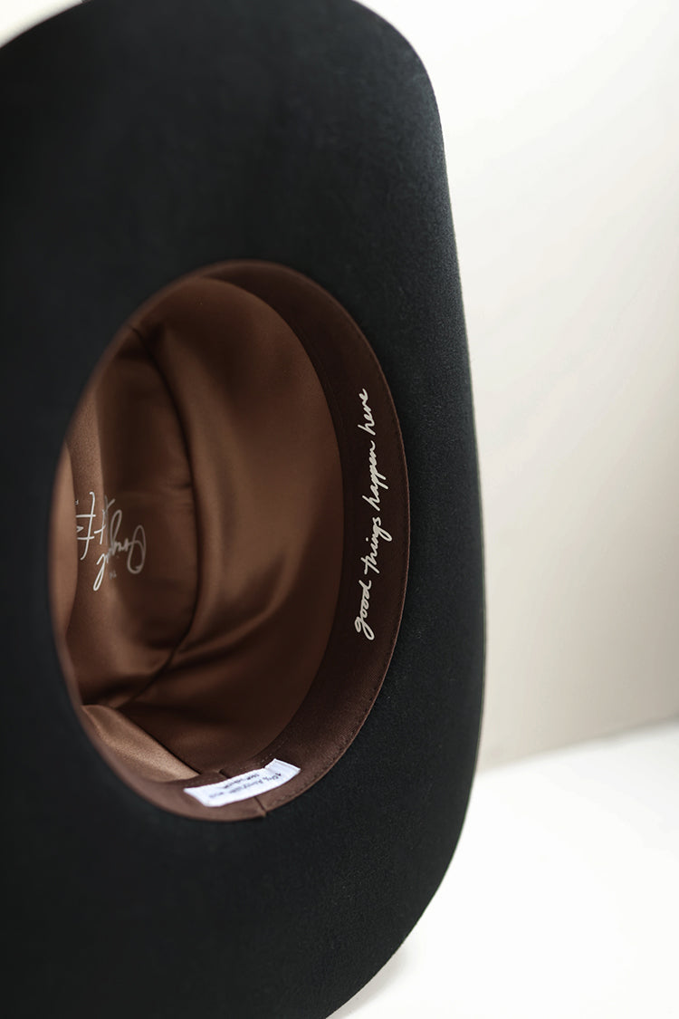 Rider Wool Cowboy Hat Black - Flea Style