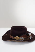 Painted One-of-a-Kind Custom Cowboy Hat - Brown