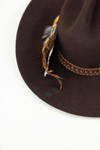 Painted One-of-a-Kind Custom Cowboy Hat - Brown