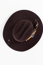 Painted One-of-a-Kind Custom Cowboy Hat - Brown