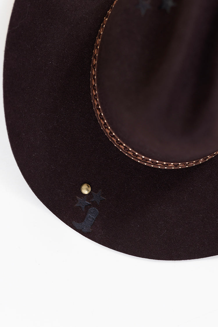 Painted One-of-a-Kind Custom Cowboy Hat - Brown