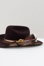 Painted One-of-a-Kind Custom Cowboy Hat - Brown