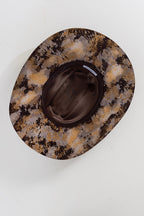 Painted One-of-a-Kind Custom Cowboy Hat - Brown