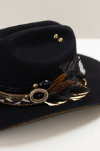 Painted One-of-a-Kind Custom Cowboy Hat - Black