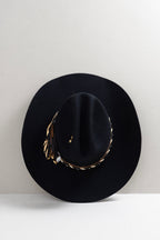 Painted One-of-a-Kind Custom Cowboy Hat - Black