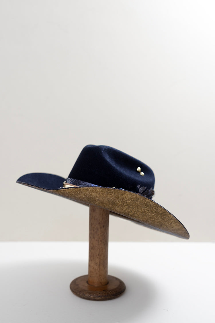 Painted One-of-a-Kind Custom Cowboy Hat - Black