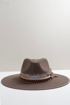 One-of-a-Kind Custom Wide-Brim  Hat - Brown