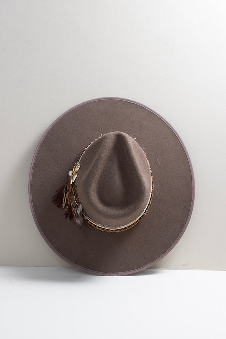 One-of-a-Kind Custom Wide-Brim  Hat - Brown