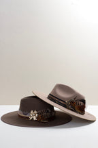 One-of-a-Kind Custom Wide-Brim  Hat - Brown