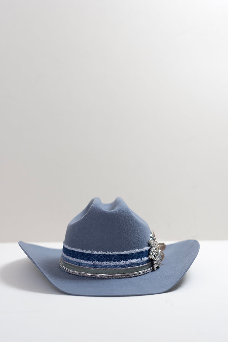One-of-a-Kind Custom Cowboy Hat - Dusty Blue