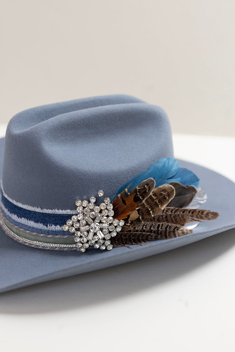 One-of-a-Kind Custom Cowboy Hat - Dusty Blue