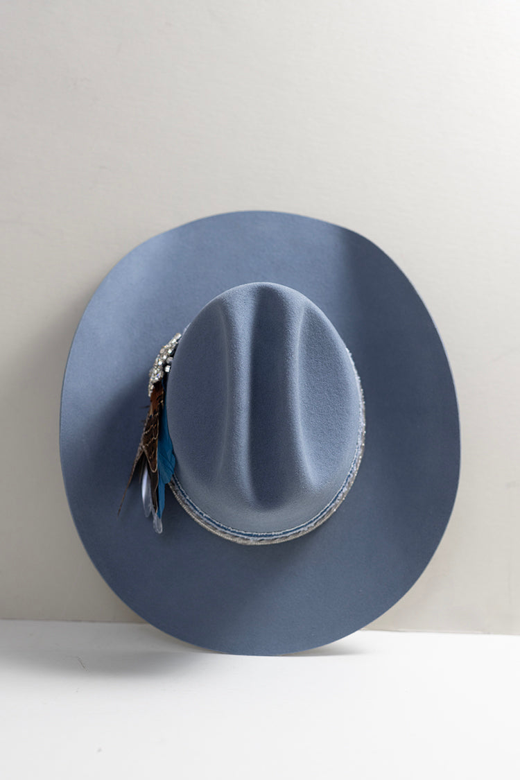 One-of-a-Kind Custom Cowboy Hat - Dusty Blue