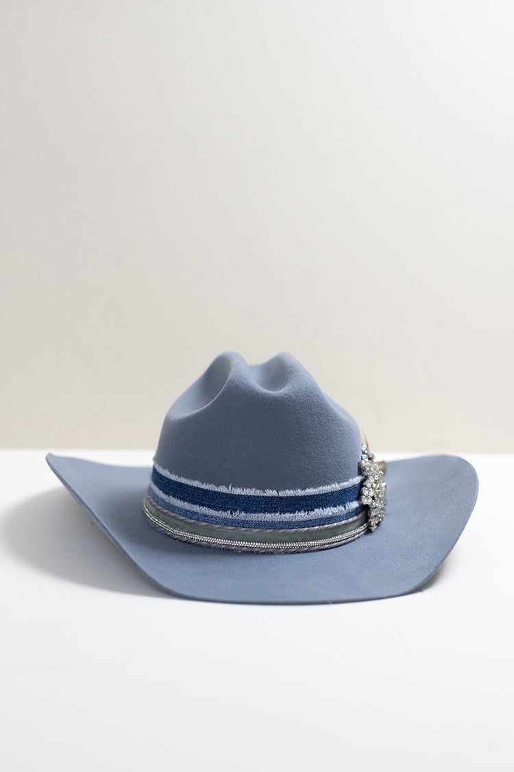 One-of-a-Kind Custom Cowboy Hat - Dusty Blue