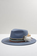 One-of-a-Kind Custom Short-Brim  Hat - Dusty Blue