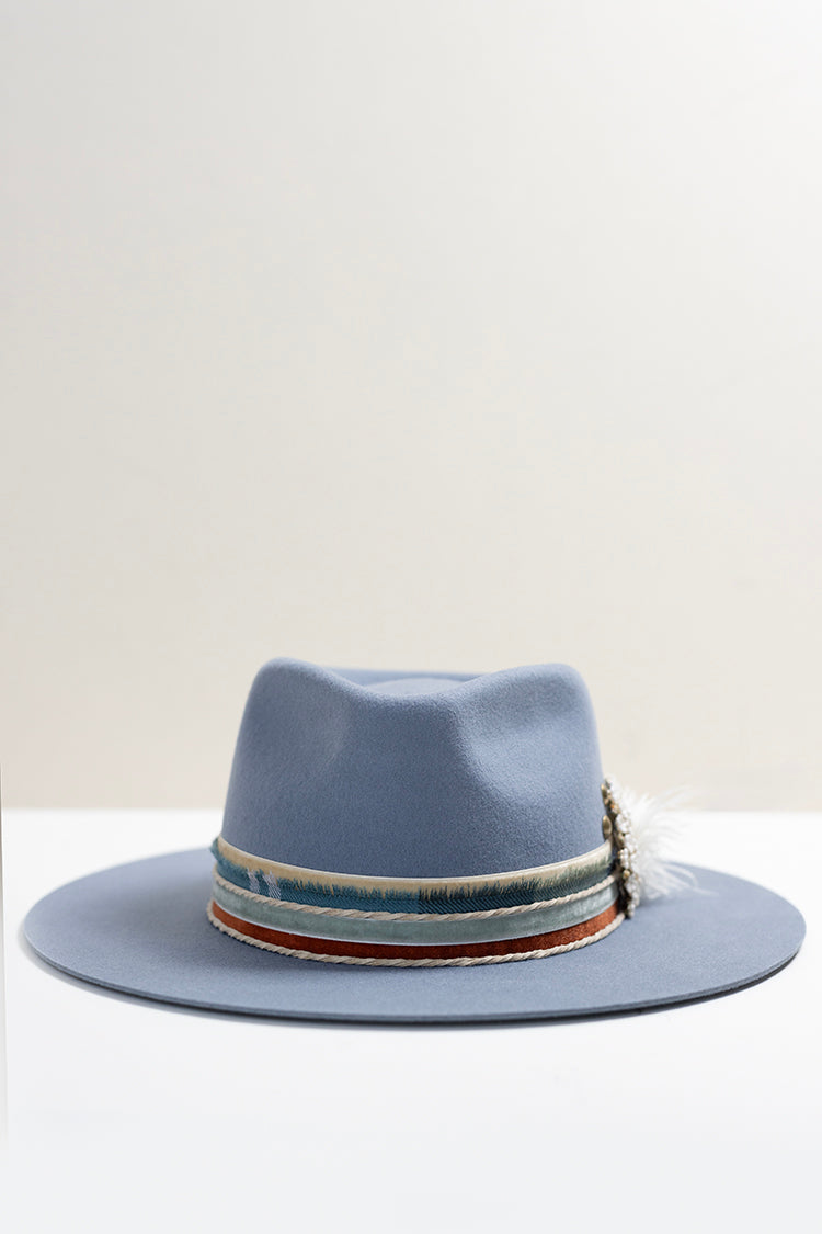 One-of-a-Kind Custom Short-Brim  Hat - Dusty Blue