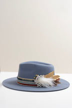 One-of-a-Kind Custom Short-Brim  Hat - Dusty Blue