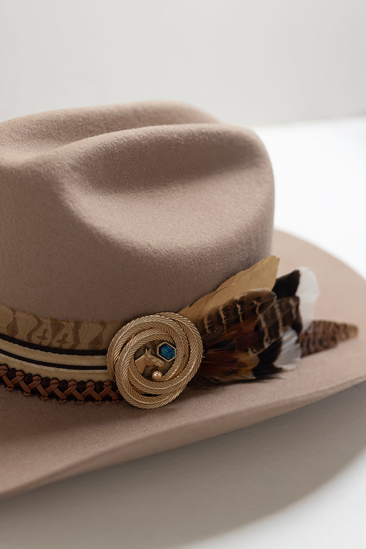 One-of-a-Kind Custom Cowboy Hat - Beige