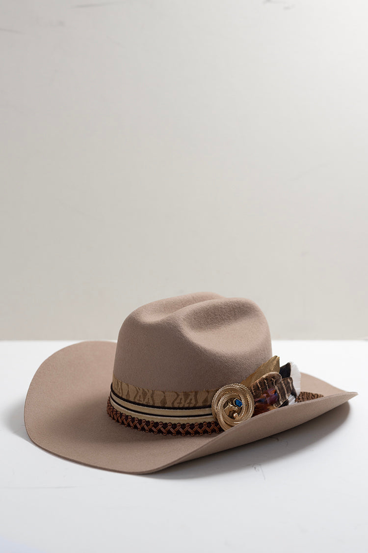 One-of-a-Kind Custom Cowboy Hat - Beige