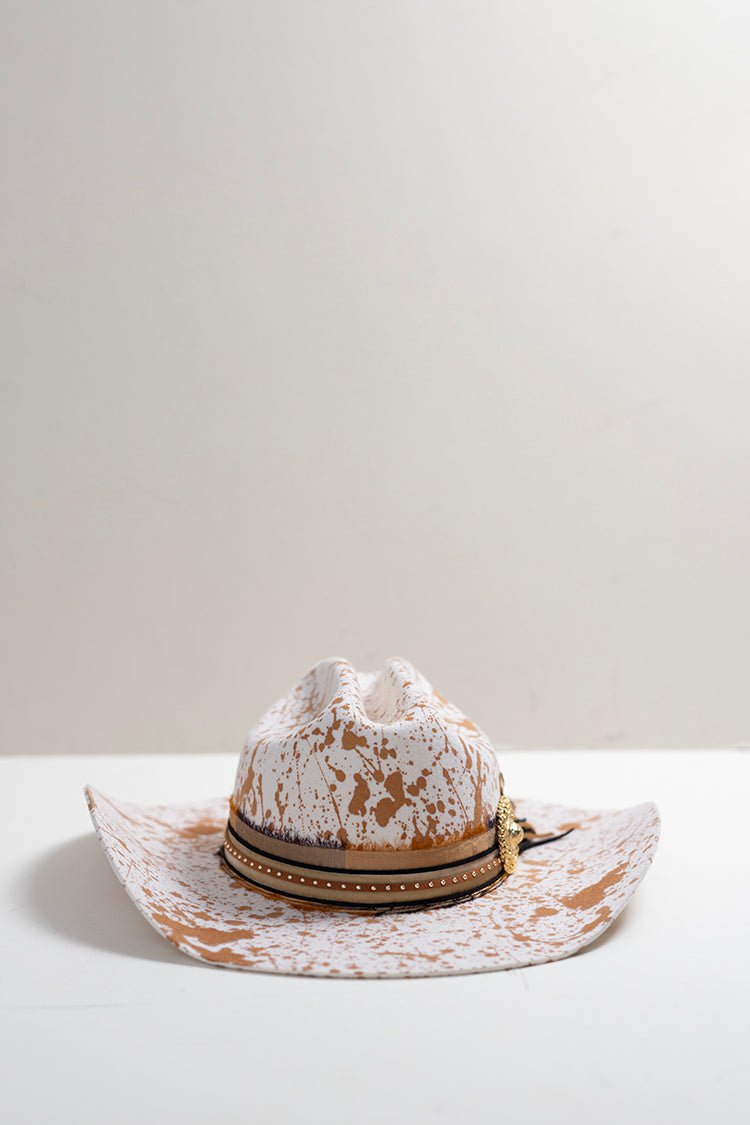 Painted One-of-a-Kind Custom Cowboy Hat - Ivory