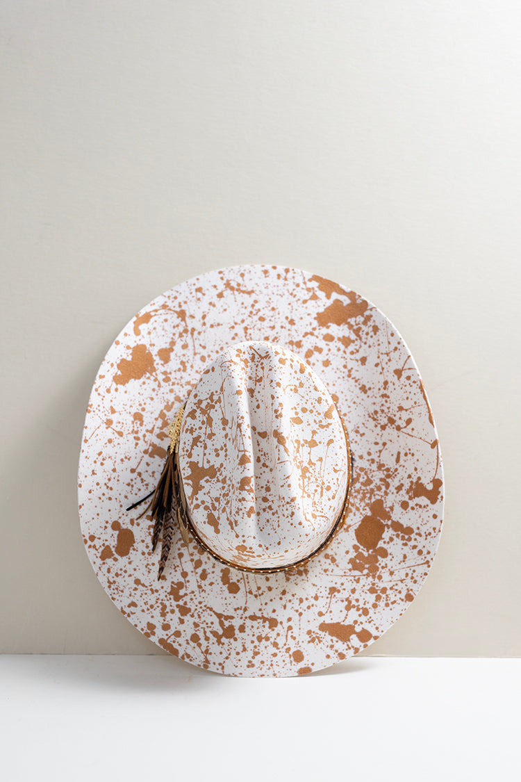 Painted One-of-a-Kind Custom Cowboy Hat - Ivory