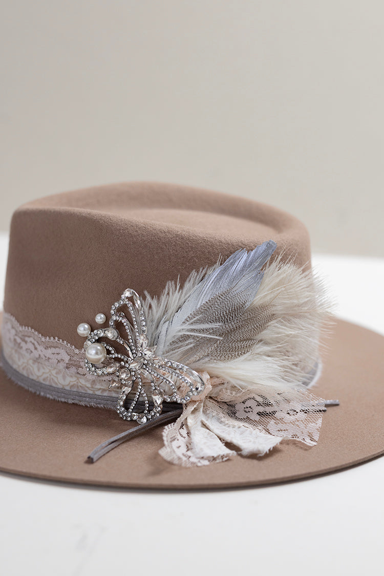 One-of-a-Kind Custom Short-Brim  Hat - Beige