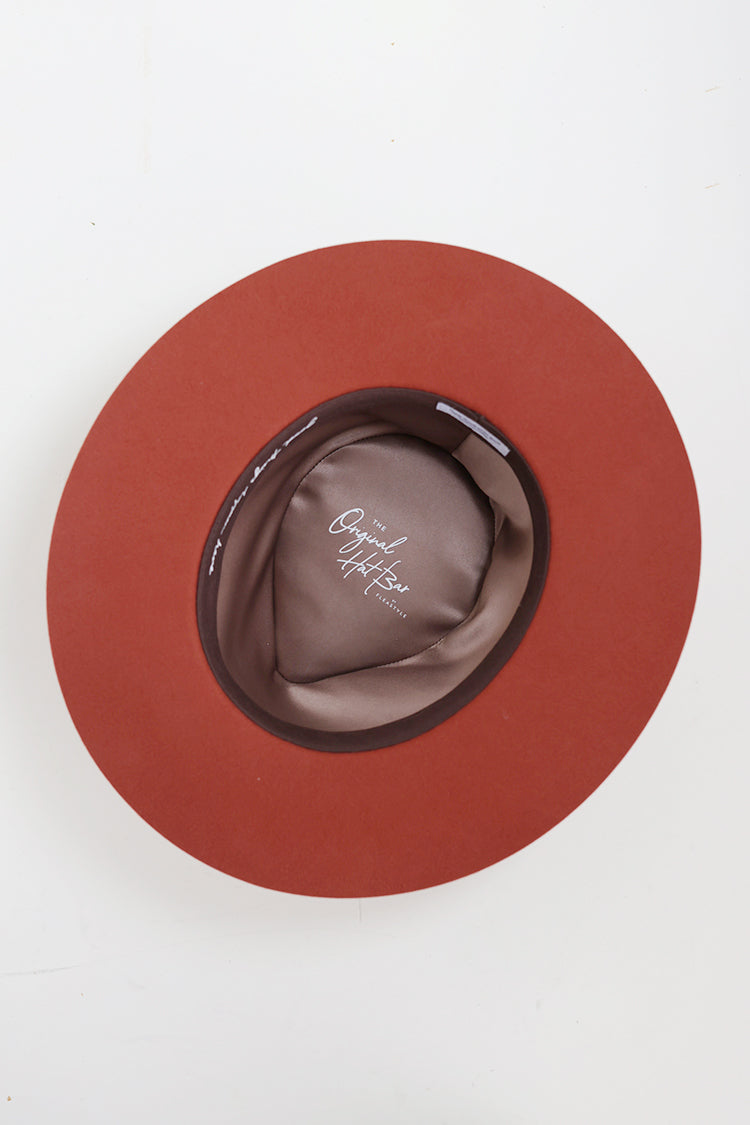 Lenny Wool Short-Brim Hat - Rust