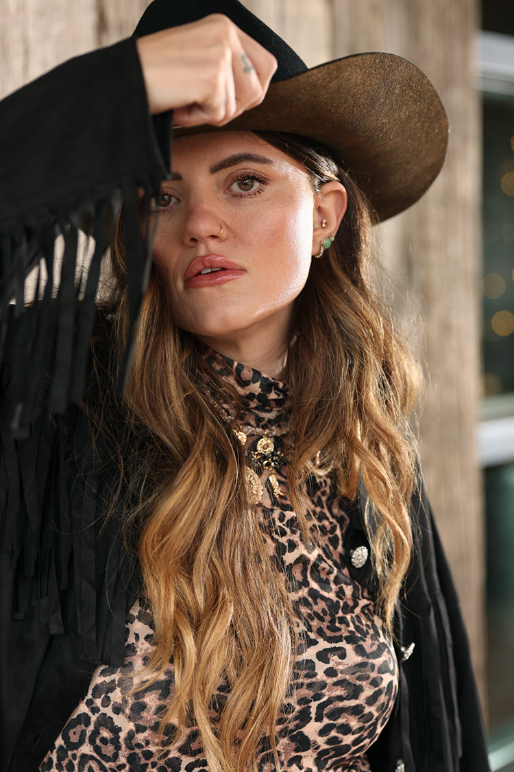 Painted One-of-a-Kind Custom Cowboy Hat - Black