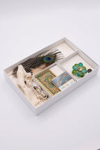 Nature Lover Hat Styling Kit - Green Flower Brooch