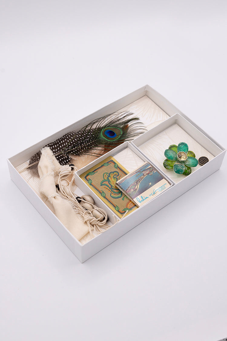 Nature Lover Hat Styling Kit - Green Flower Brooch