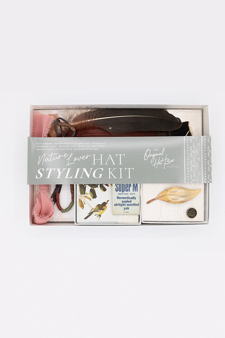 Nature Lover Hat Styling Kit - Gold Sideways Leaf