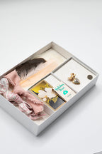 Southern Hat Styling Kit - Gold & Silver Heart Drop with Pink Rhinestone Brooch