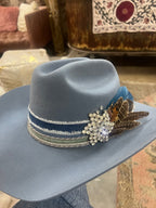 One-of-a-Kind Custom Cowboy Hat - Dusty Blue
